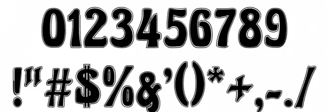 Herkules Contour Font OTHER CHARS