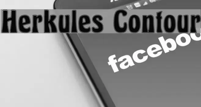 Herkules Contour Font examples
