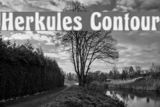 Herkules Contour Font examples