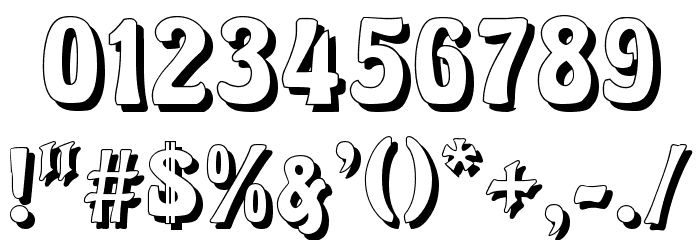 Herkules Shadow Font OTHER CHARS