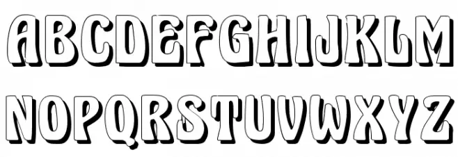 Herkules Shadow 字体 大写