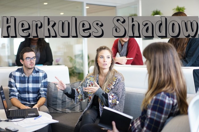 Herkules Shadow Font examples