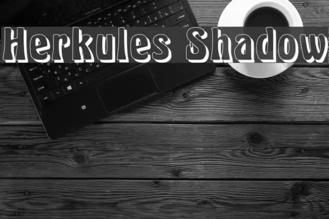 Herkules Shadow Font examples