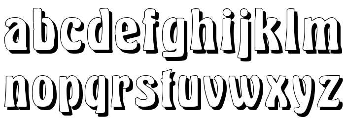 Herkules Shadow Font LOWERCASE