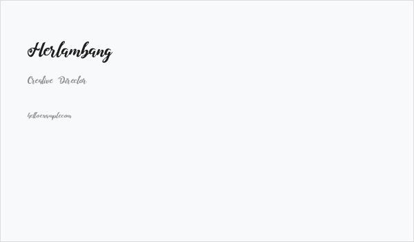 Herlambang Business Card