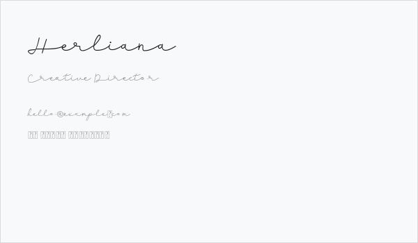 Herliana Business Card