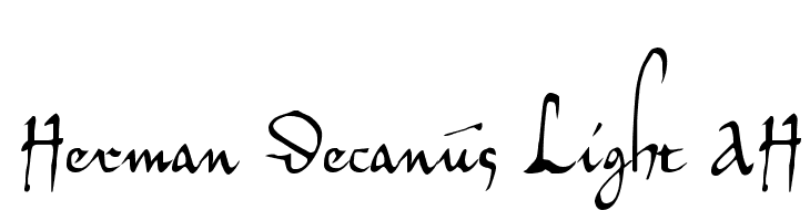 Herman Decanus Light AH  Скачать бесплатные шрифты