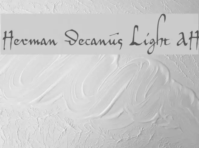 Herman Decanus Light AH Font examples