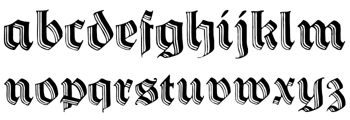 Hermann-Gotisch-UNZ1L Font LOWERCASE