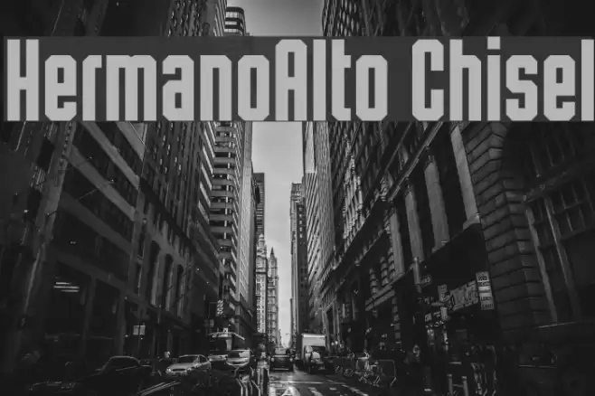 HermanoAlto Chisel Font examples