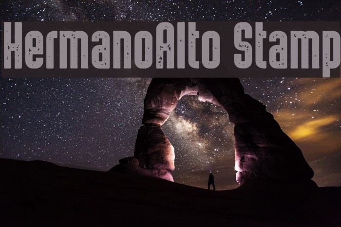 HermanoAlto Stamp Font examples