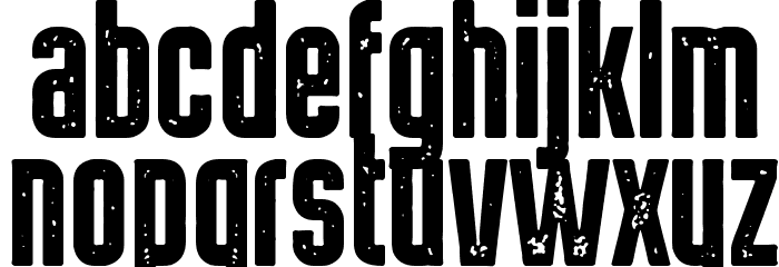 HermanoAlto Stamp Font LOWERCASE