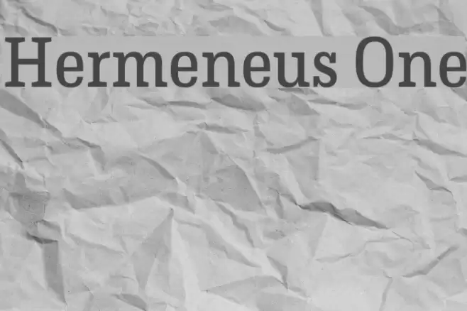 Hermeneus One Font examples
