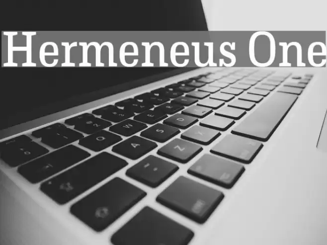 Hermeneus One Font examples