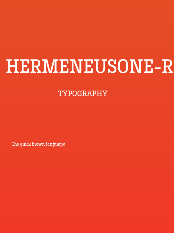 HermeneusOne-Regular Poster