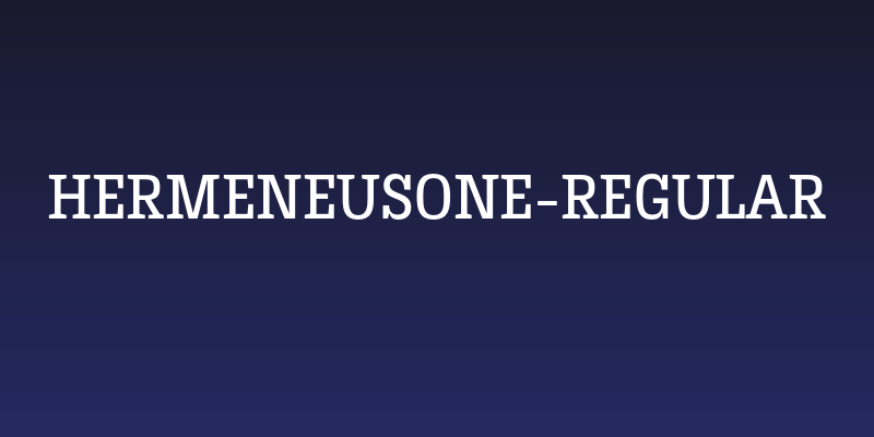 HermeneusOne-Regular Social Header