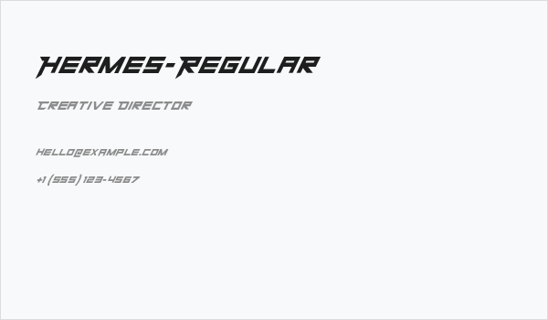 Hermes-Regular Business Card