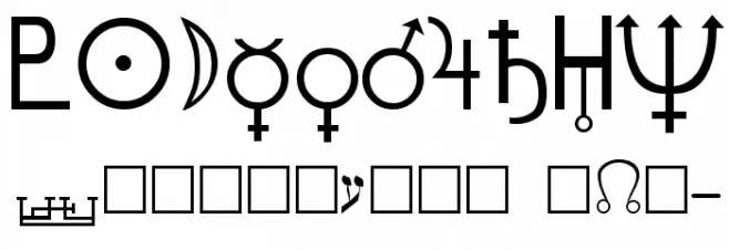 Hermetic Regular Font OTHER CHARS