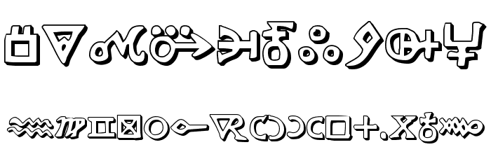 Hermetic Spellbook 3D Font OTHER CHARS