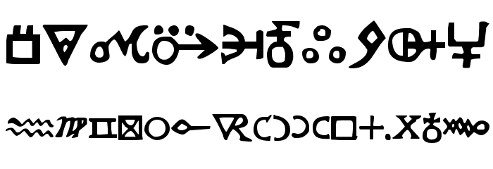 Hermetic Spellbook Font OTHER CHARS