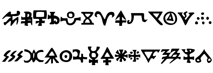 Hermetic Spellbook Font LOWERCASE