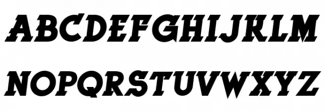 Herne Bold Italic फ़ॉन्ट अपरकेस