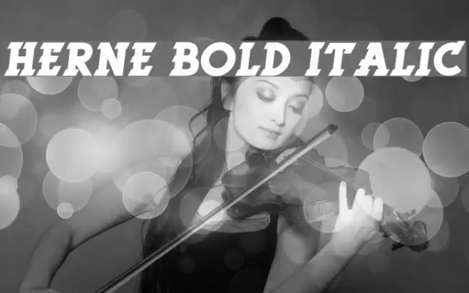 Herne Bold Italic Font examples