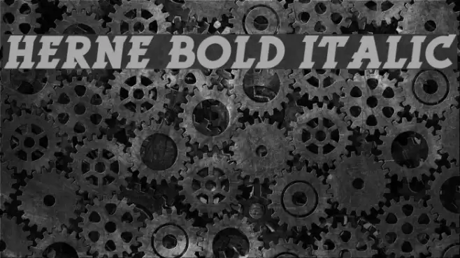 Herne Bold Italic Font examples