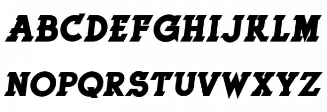 Herne Bold Italic Caratteri MINUSCOLO