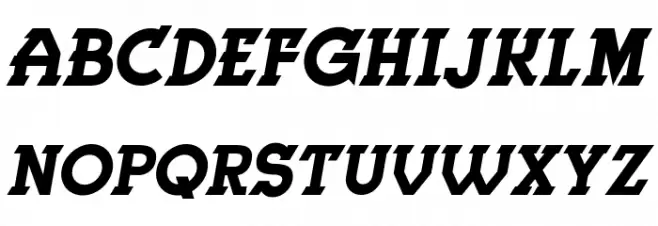 Herne Italic फ़ॉन्ट अपरकेस