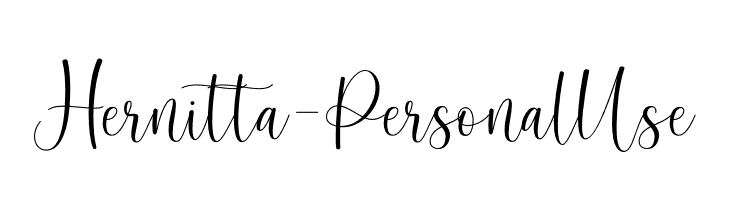 Hernitta - Personal Use  Frei Schriftart Herunterladen