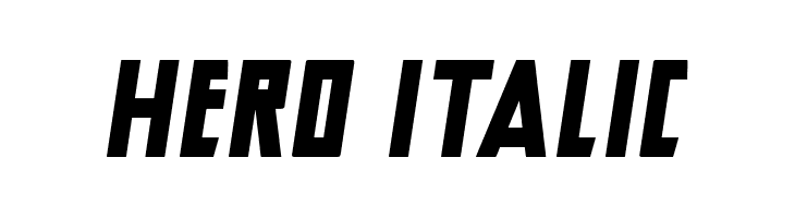 Hero Italic  フリーフォントのダウンロード
