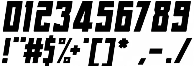 Hero Italic Font OTHER CHARS