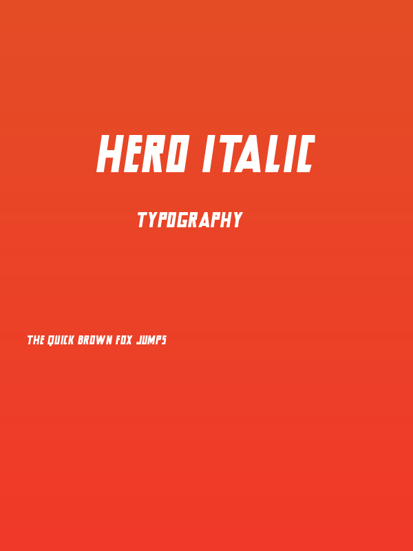 Hero Italic Poster