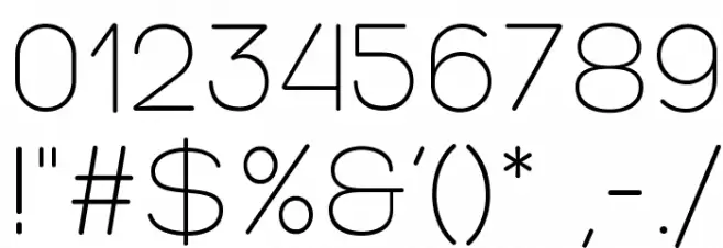 Hero-Light Font Alte caractere