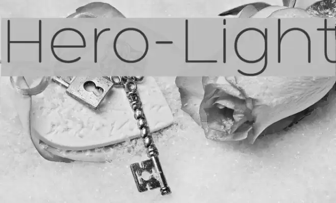 Hero-Light Font examples
