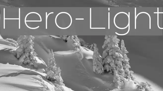 Hero-Light Font examples