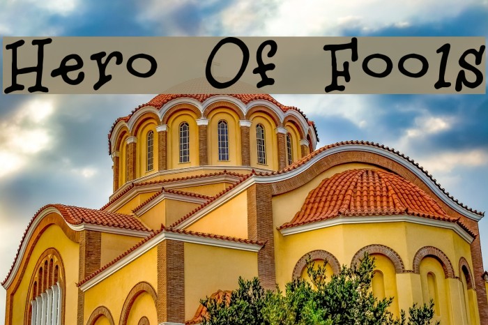 Hero Of Fools Font examples
