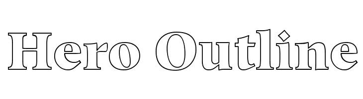Hero Outline  Frei Schriftart Herunterladen