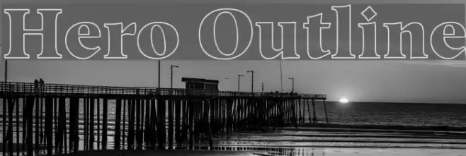 Hero Outline Font examples