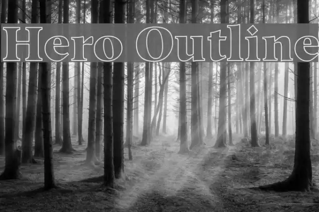 Hero Outline Font examples