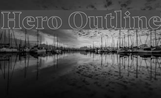 Hero Outline Font examples