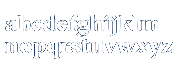 Hero Outline Lowercase