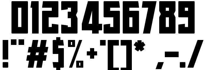 Hero Regular Font OTHER CHARS