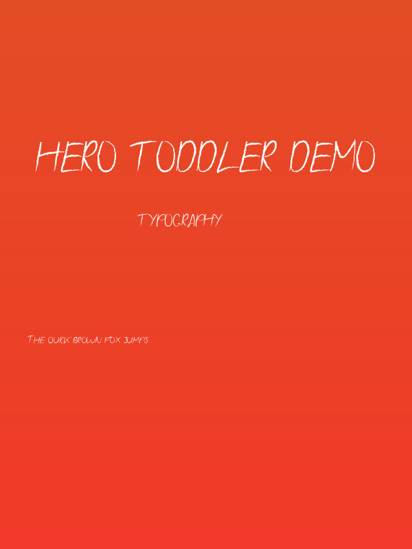 Hero Toddler Demo Poster