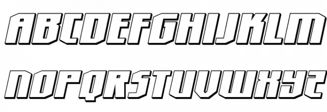 Hero Worship 3D Italic Schriftart Groß