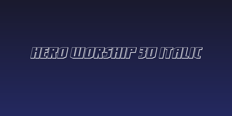 Hero Worship 3D Italic Social Header