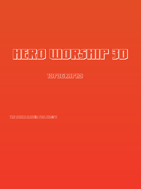 Hero Worship 3D Poster