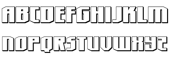 Hero Worship 3D Font LOWERCASE