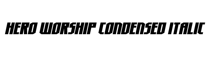 Hero Worship Condensed Italic  フリーフォントのダウンロード